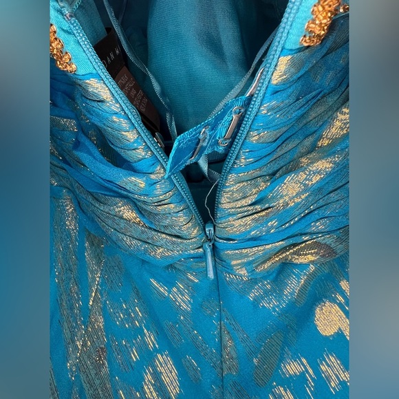 Aidan Mattox Beaded Silk strapless gown for prom or events (D3) - Picture 6 of 7